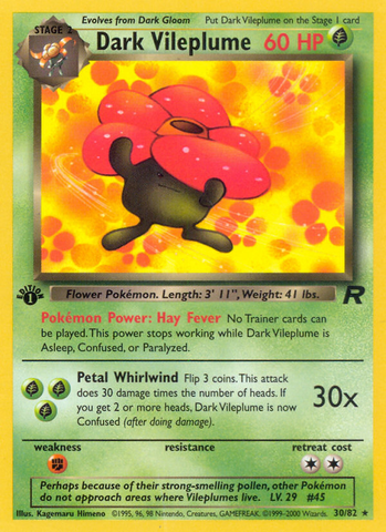 Dark Vileplume (30/82) [Team Rocket 1st Edition] - The Mythic Store | 24h Order Processing