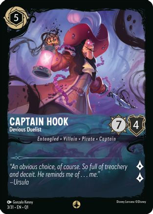 Captain Hook - Devious Duelist (3/31) [Illumineer's Quest: Deep Trouble] - The Mythic Store | 24h Order Processing