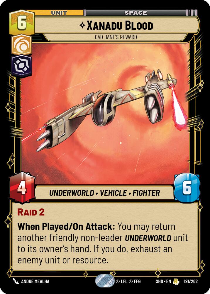 Xanadu Blood - Cad Bane's Reward (191/262) (191/262) [Shadows of the Galaxy] - The Mythic Store | 24h Order Processing