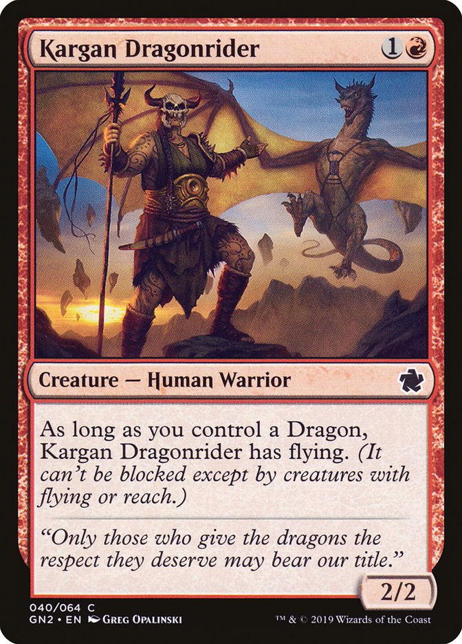 Kargan Dragonrider [Game Night 2019] - The Mythic Store | 24h Order Processing