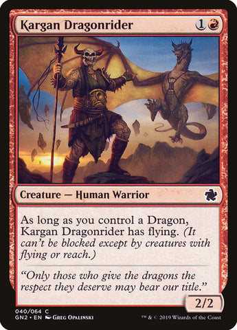 Kargan Dragonrider [Game Night 2019] - The Mythic Store | 24h Order Processing