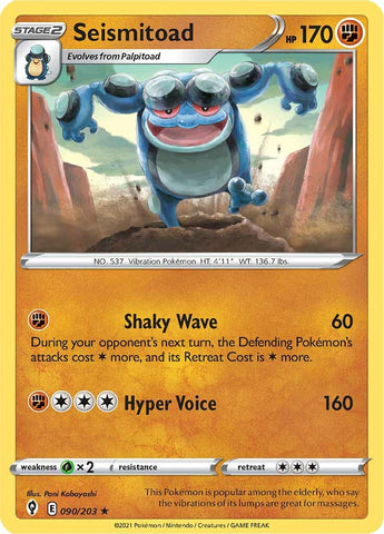 Seismitoad (090/203) [Sword & Shield: Evolving Skies] - The Mythic Store | 24h Order Processing