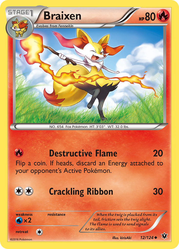 Braixen (12/124) [XY: Fates Collide] - The Mythic Store | 24h Order Processing
