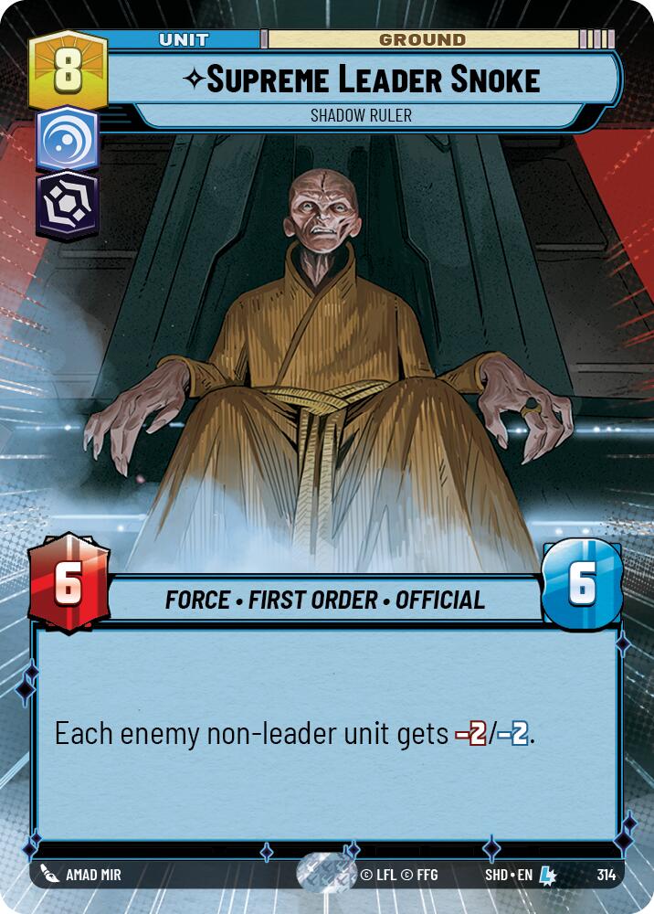 Supreme Leader Snoke - Shadow Ruler (Hyperspace) (314) [Shadows of the Galaxy] - The Mythic Store | 24h Order Processing