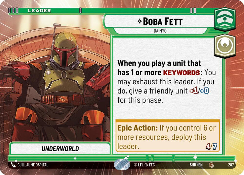 Boba Fett - Daimyo (287) (Hyperspace) (287) [Shadows of the Galaxy] - The Mythic Store | 24h Order Processing