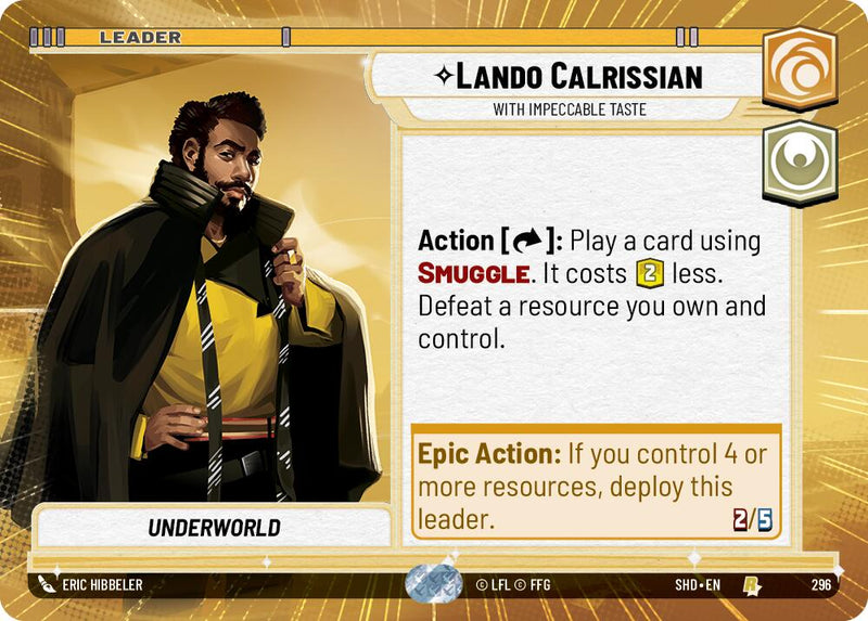 Lando Calrissian - With Impeccable Taste (Hyperspace) (296) [Shadows of the Galaxy] - The Mythic Store | 24h Order Processing