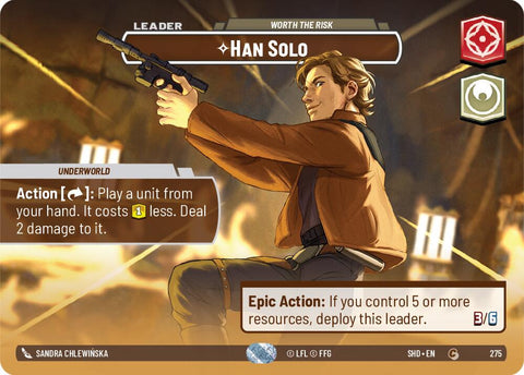 Han Solo - Worth the Risk (275) (Showcase) (275) [Shadows of the Galaxy] - The Mythic Store | 24h Order Processing