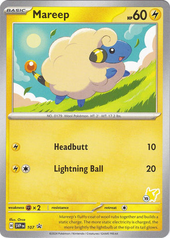 Mareep (107) (Pikachu Stamp #19) [Battle Academy 2024] - The Mythic Store | 24h Order Processing