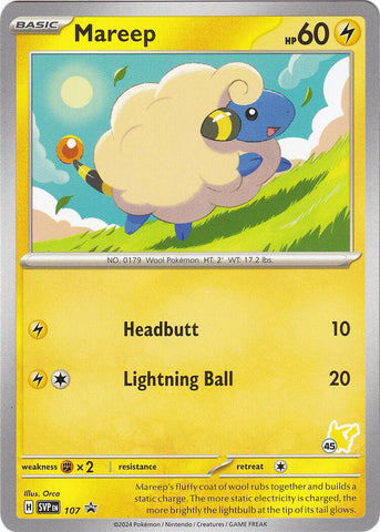 Mareep (107) (Pikachu Stamp #45) [Battle Academy 2024] - The Mythic Store | 24h Order Processing