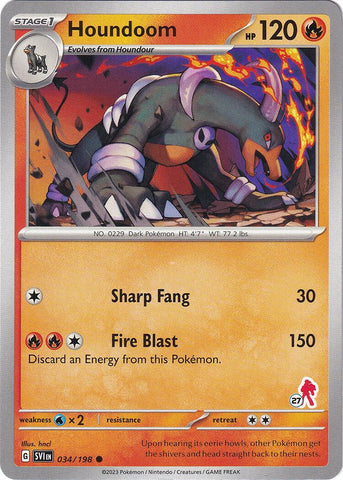 Houndoom (034/198) (Armarouge Stamp #27) [Battle Academy 2024] - The Mythic Store | 24h Order Processing