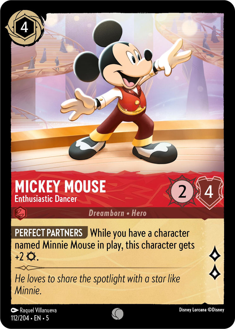 Mickey Mouse - Enthusiastic Dancer (112/204) [Shimmering Skies] - The Mythic Store | 24h Order Processing