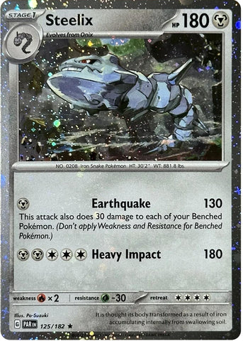 Steelix (125/182) (Cosmos Holo) [Scarlet & Violet: Paradox Rift] - The Mythic Store | 24h Order Processing