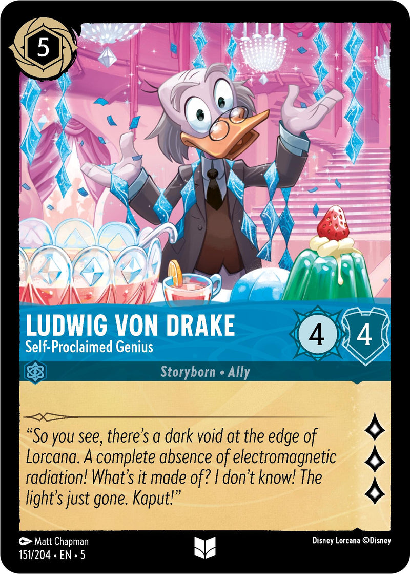 Ludwig Von Drake - Self-Proclaimed Genius (151/204) [Shimmering Skies] - The Mythic Store | 24h Order Processing