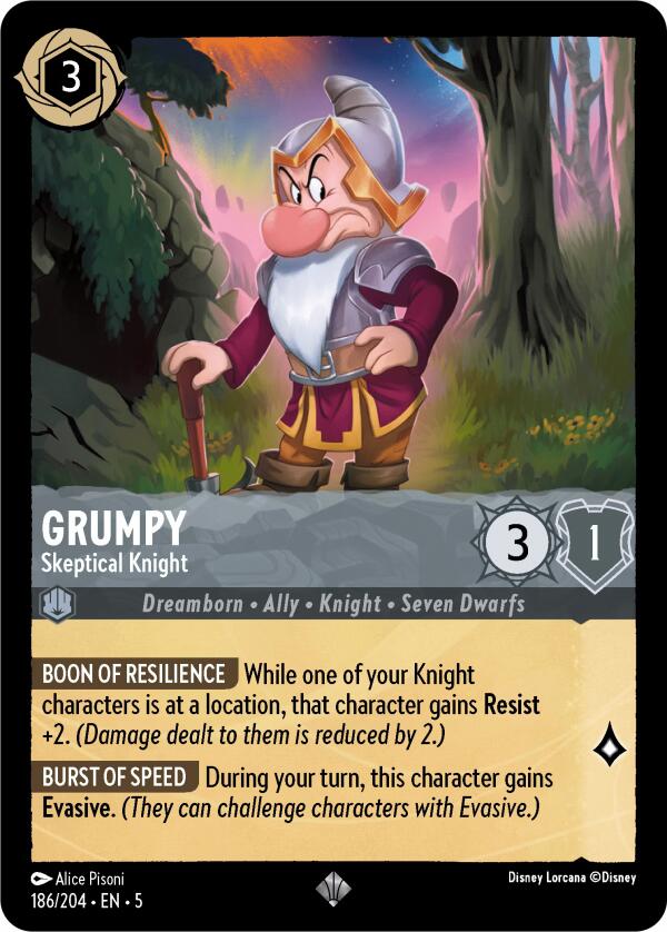 Grumpy - Skeptical Knight (186/204) [Shimmering Skies] - The Mythic Store | 24h Order Processing