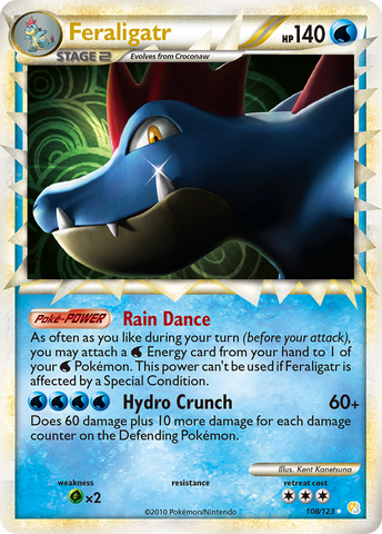 Feraligatr (108/123) [HeartGold & SoulSilver: Base Set] - The Mythic Store | 24h Order Processing