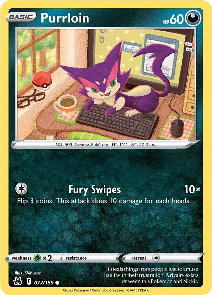 Purrloin (077/159) [Sword & Shield: Crown Zenith] - The Mythic Store | 24h Order Processing