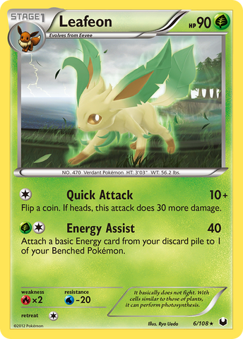 Leafeon (6/108) [Black & White: Dark Explorers] - The Mythic Store | 24h Order Processing