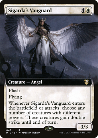 Sigarda's Vanguard (Extended Art) [Innistrad: Midnight Hunt Commander] - The Mythic Store | 24h Order Processing