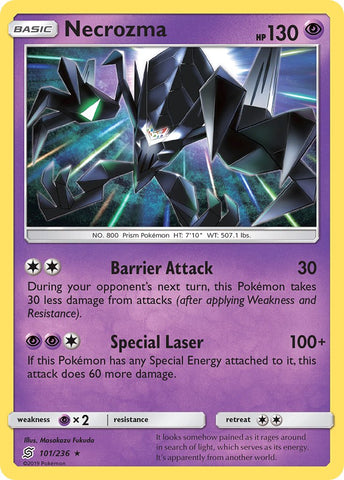 Necrozma (101/236) (Cracked Ice Holo) (Theme Deck Exclusive) [Sun & Moon: Unified Minds] - The Mythic Store | 24h Order Processing