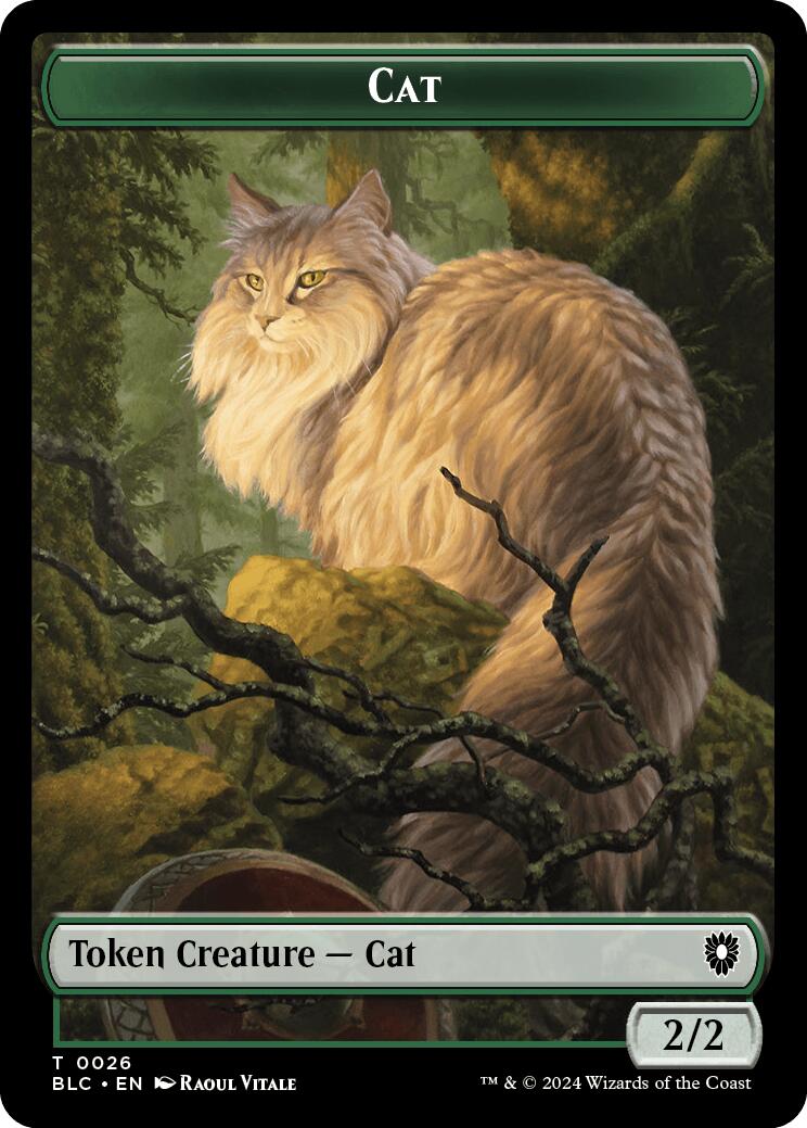 Cat // Beast (025) Double-Sided Token [Bloomburrow Commander Tokens] - The Mythic Store | 24h Order Processing