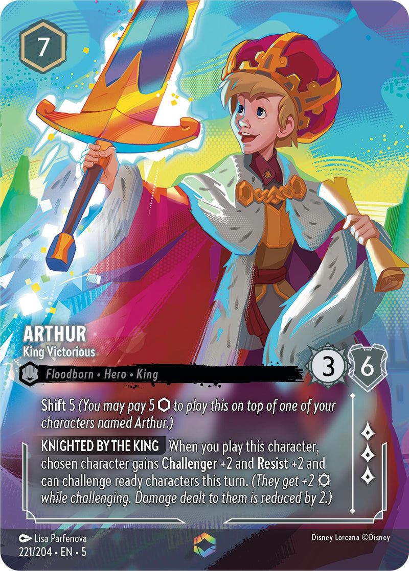 Arthur - King Victorious (Enchanted) (221/204) [Shimmering Skies] - The Mythic Store | 24h Order Processing