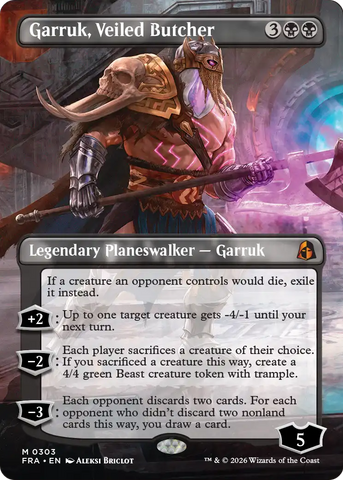 Garruk, Veiled Butcher (Borderless) [Reality Fracture] - The Mythic Store | 24h Order Processing