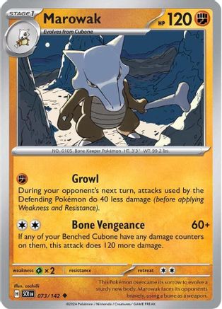 Marowak (073/142) [Scarlet & Violet: Stellar Crown] - The Mythic Store | 24h Order Processing