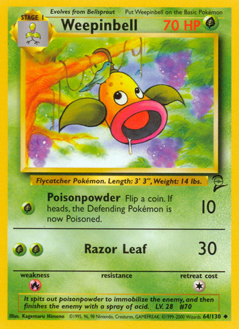 Weepinbell (64/130) [Base Set 2] - The Mythic Store | 24h Order Processing