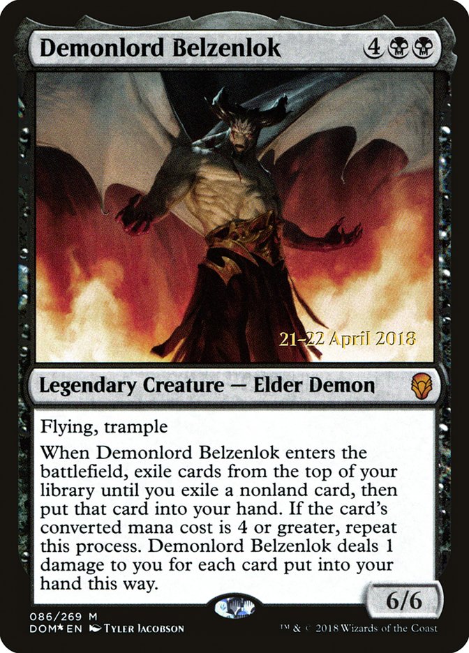 Demonlord Belzenlok [Dominaria Prerelease Promos] - The Mythic Store | 24h Order Processing
