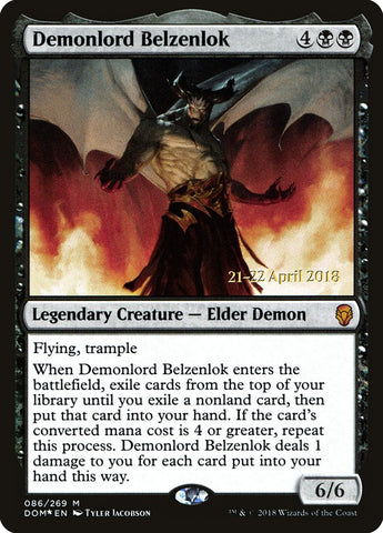 Demonlord Belzenlok [Dominaria Prerelease Promos] - The Mythic Store | 24h Order Processing