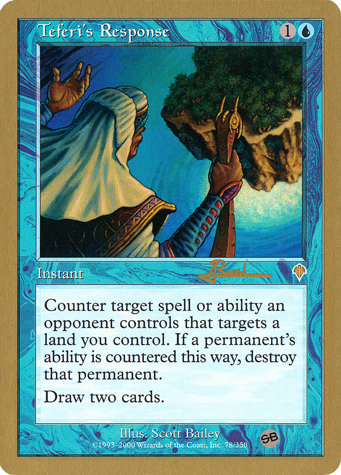 Teferi's Response (Antoine Ruel) (SB) [World Championship Decks 2001] - The Mythic Store | 24h Order Processing