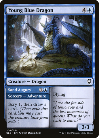 Young Blue Dragon // Sand Augury [Commander Legends: Battle for Baldur's Gate] - The Mythic Store | 24h Order Processing