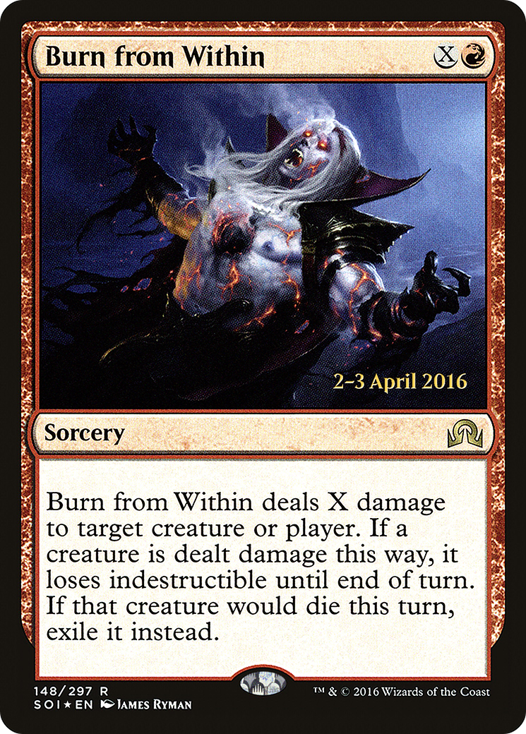 Burn from Within [Shadows over Innistrad Prerelease Promos] - The Mythic Store | 24h Order Processing