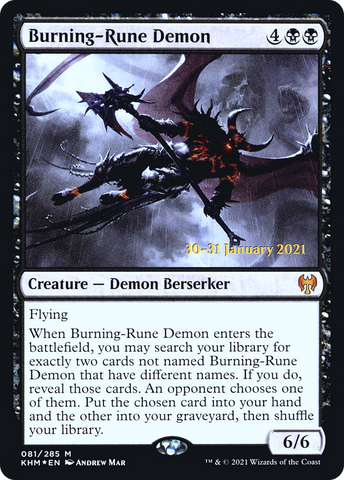 Burning-Rune Demon [Kaldheim Prerelease Promos] - The Mythic Store | 24h Order Processing