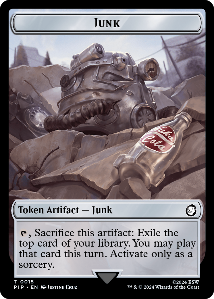 Junk // Human Knight Double-Sided Token [Fallout Tokens] - The Mythic Store | 24h Order Processing