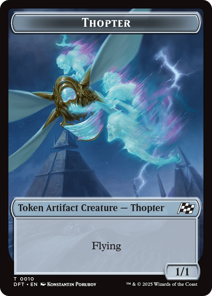 Cat // Thopter (0010) Double-Sided Token [Aetherdrift Tokens] - The Mythic Store | 24h Order Processing