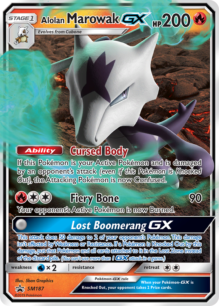 Alolan Marowak GX (SM187) [Sun & Moon: Black Star Promos] - The Mythic Store | 24h Order Processing