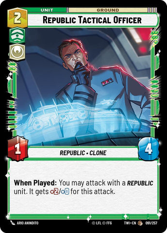 Republic Tactical Officer (091/257) (091/257) [Twilight of the Republic] - The Mythic Store | 24h Order Processing