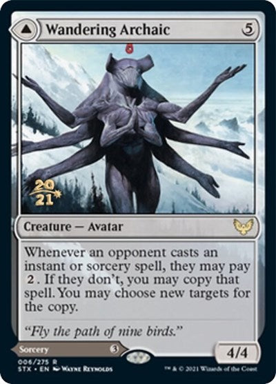 Wandering Archaic // Explore the Vastlands [Strixhaven: School of Mages Prerelease Promos] - The Mythic Store | 24h Order Processing