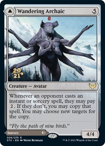 Wandering Archaic // Explore the Vastlands [Strixhaven: School of Mages Prerelease Promos] - The Mythic Store | 24h Order Processing