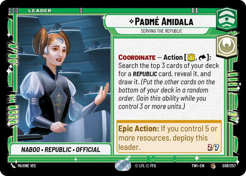 Padme Amidala - Serving the Republic (008/257) (008/257) [Twilight of the Republic] - The Mythic Store | 24h Order Processing