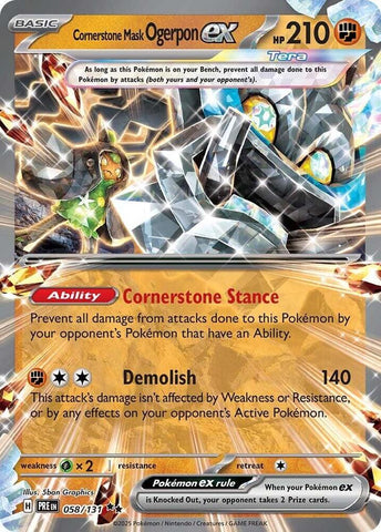 Cornerstone Mask Ogerpon ex (058/131) [Scarlet & Violet: Prismatic Evolutions] - The Mythic Store | 24h Order Processing