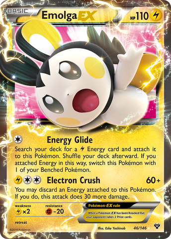 Emolga EX (46/146) [XY: Base Set] - The Mythic Store | 24h Order Processing