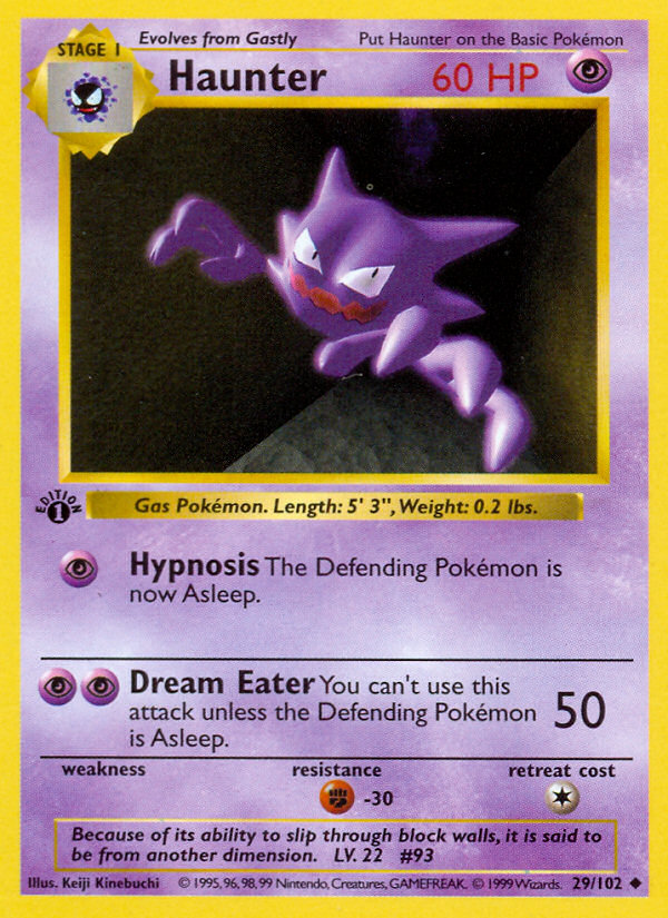 Haunter (29/102) (Shadowless) [Base Set 1st Edition] - The Mythic Store | 24h Order Processing