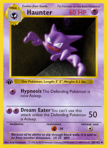 Haunter (29/102) (Shadowless) [Base Set 1st Edition] - The Mythic Store | 24h Order Processing