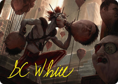 The Jolly Balloon Man Art Card (Gold-Stamped Signature) [Duskmourn: House of Horror Art Series] - The Mythic Store | 24h Order Processing