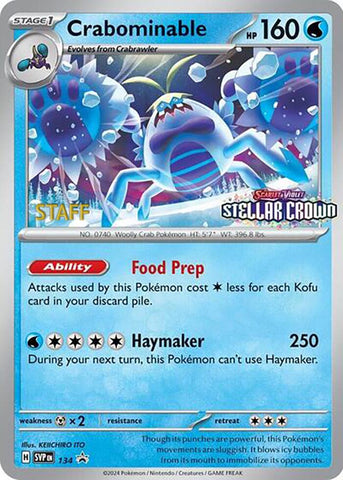 Crabominable (134/142) (Staff Promo) [Scarlet & Violet: Black Star Promos] - The Mythic Store | 24h Order Processing