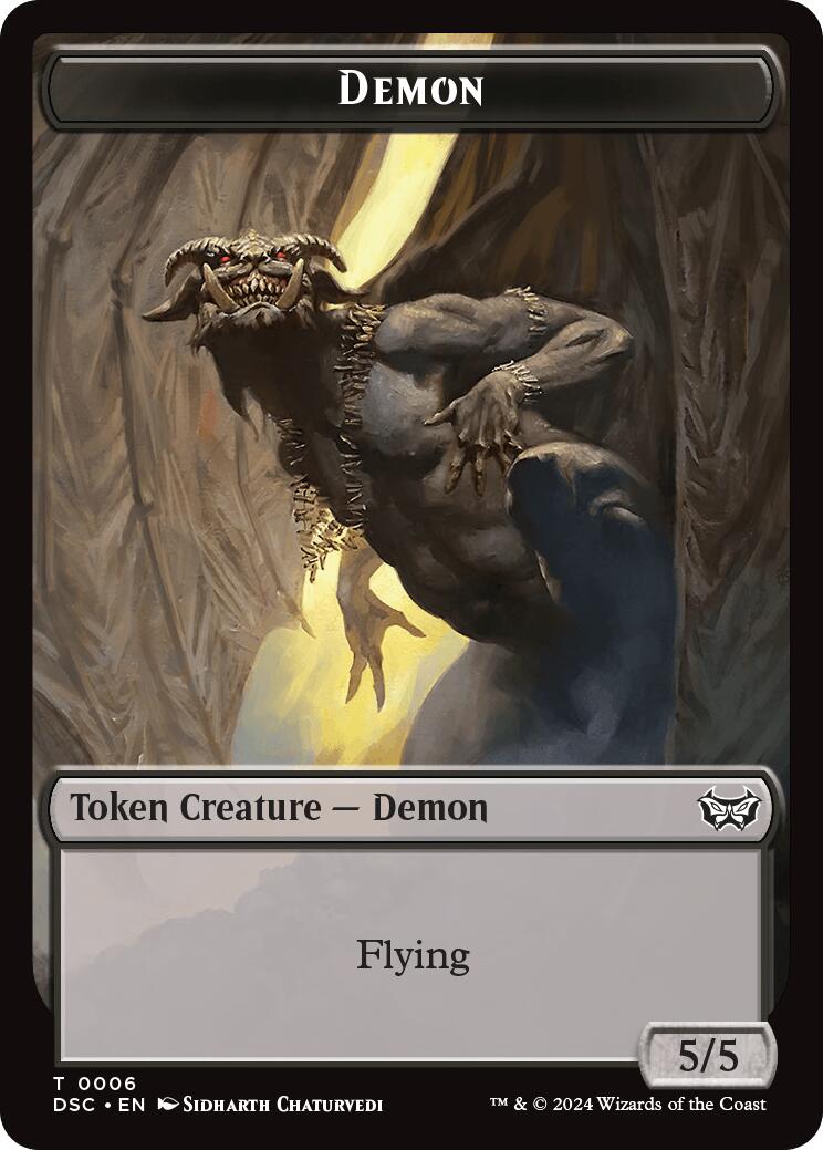 Demon // Bird Double-Sided Token [Duskmourn: House of Horror Commander Tokens] - The Mythic Store | 24h Order Processing