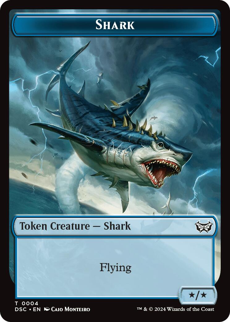 Shark // Copy Double-Sided Token [Duskmourn: House of Horror Commander Tokens] - The Mythic Store | 24h Order Processing