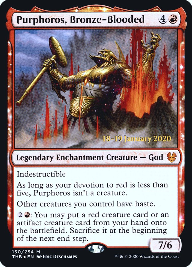 Purphoros, Bronze-Blooded [Theros Beyond Death Prerelease Promos] - The Mythic Store | 24h Order Processing
